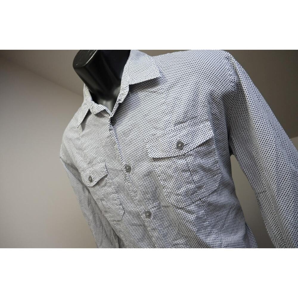 John Varvatos LUX USA Dress Shirt Geo Long Sleeve Button Up Mens Sz Medium